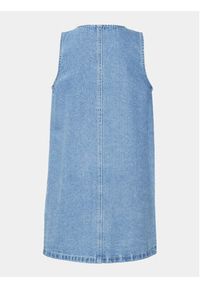 Vero Moda Girl Sukienka jeansowa Rose 10301837 Niebieski Loose Fit. Kolor: niebieski. Materiał: bawełna