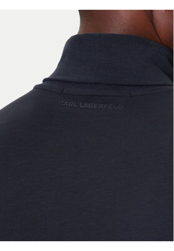 Karl Lagerfeld - KARL LAGERFELD Golf 755023 554226 Granatowy Regular Fit. Typ kołnierza: golf. Kolor: niebieski. Materiał: bawełna
