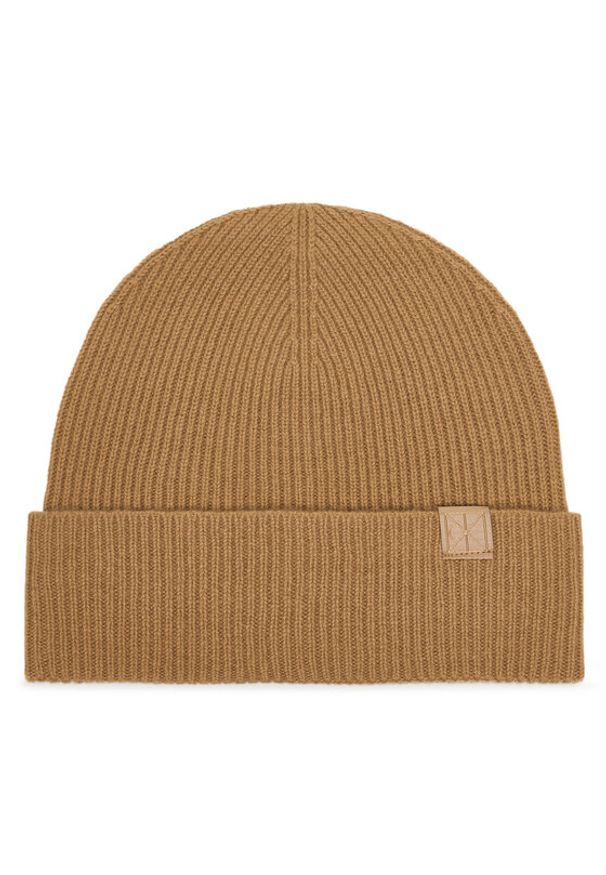 Calvin Klein Czapka Emblem LV04D8013G Beżowy. Kolor: beżowy. Materiał: kaszmir, materiał