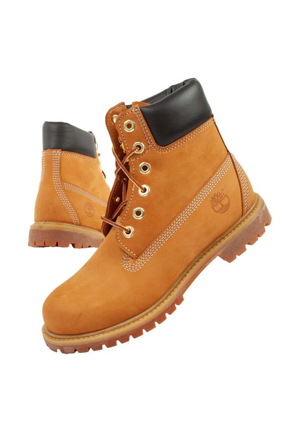 Buty trekkingowe Timberland Premium 6. Kolor: brązowy. Materiał: nubuk, skóra