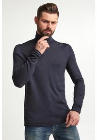 JOOP! Jeans - Sweter męski z golfem wełniany Lollor JOOP! JEANS. Typ kołnierza: golf. Materiał: wełna