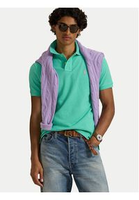 Polo Ralph Lauren Polo 710782592018 Zielony Slim Fit. Typ kołnierza: polo. Kolor: zielony. Materiał: bawełna #6