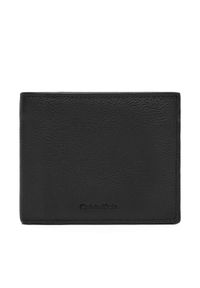 Calvin Klein Duży Portfel Męski Micropebble Billfold W Coin LV04D1033G Czarny. Kolor: czarny. Materiał: skóra