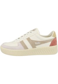 Buty do chodzenia damskie Gola Grandslam Trident 2024. Kolor: biały. Materiał: skóra, materiał. Szerokość cholewki: normalna. Sport: turystyka piesza