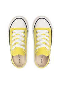 TOMMY HILFIGER - Tommy Hilfiger Trampki Low Cut Lace-Up Sneaker T3A4-32118-0890 M Żółty. Kolor: żółty. Materiał: materiał #6