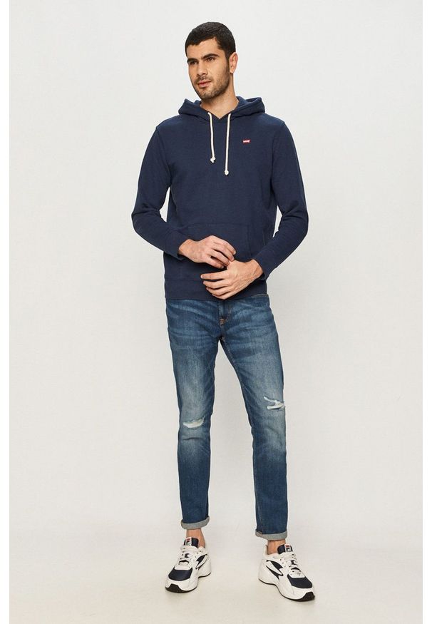Levi's® - Levi's - Bluza bawełniana. Okazja: na spotkanie biznesowe, na co dzień. Kolor: niebieski. Materiał: bawełna. Styl: casual, biznesowy
