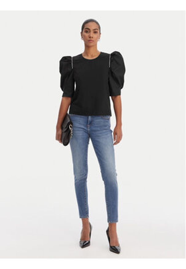 Fracomina Bluzka FR26ST3035J40101 Czarny Regular Fit. Kolor: czarny. Materiał: bawełna