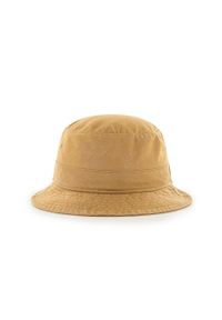 47 Brand - 47brand kapelusz Los Angeles Dodgers kolor brązowy bawełniany. Kolor: brązowy. Materiał: bawełna