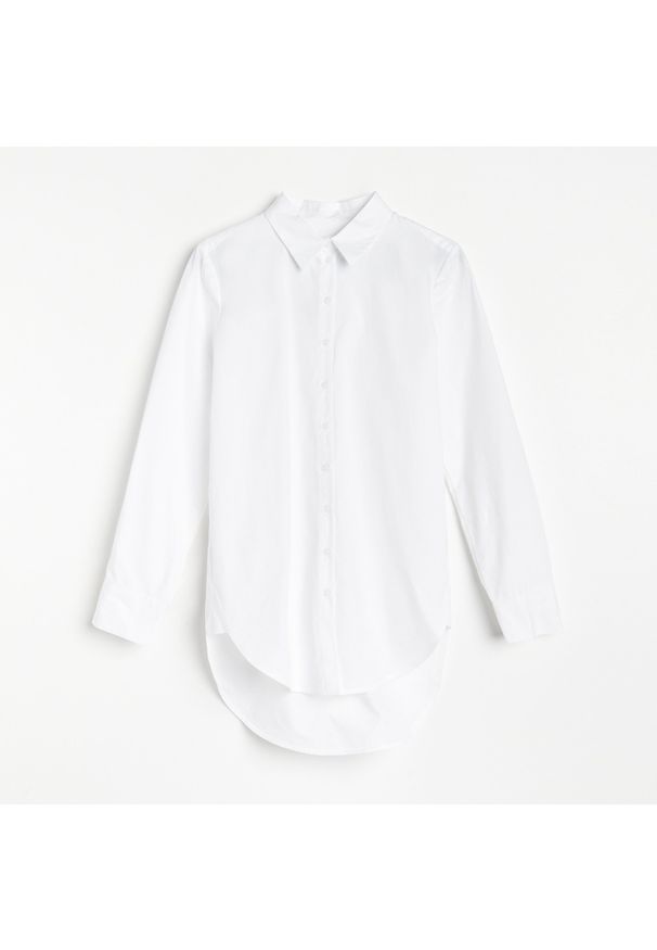 Reserved - Koszula z bawełny organicznej - Biały. Kolor: biały. Materiał: bawełna