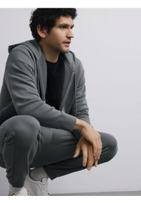 Reserved - Rozpinana bluza z kapturem - jasny zielony. Kolor: zielony. Materiał: bawełna, dzianina