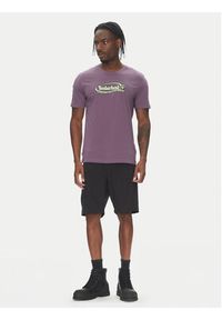 Timberland T-Shirt TB0A6DJY Fioletowy Regular Fit. Kolor: fioletowy. Materiał: bawełna