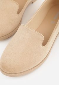 Born2be - Ciemnobeżowe Balerinki w Stylu Mokasynów Semirae. Okazja: na spacer, na co dzień, na spotkanie biznesowe, do pracy. Kolor: beżowy. Materiał: jeans. Styl: casual, biznesowy, elegancki, klasyczny #3