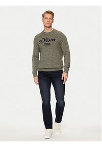 s.Oliver Sweter 2152697 Zielony Regular Fit. Kolor: zielony. Materiał: bawełna #2