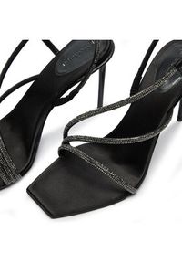 Max Mara Sandały Stark 2424526371600 Czarny. Kolor: czarny. Materiał: materiał