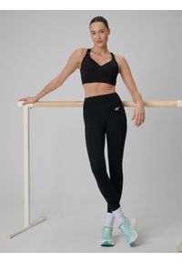 4f - 4F Legginsy treningowe szybkoschnące damskie - czarne XS. Stan: podwyższony. Kolor: czarny. Sport: fitness #1