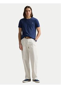 Polo Ralph Lauren T-Shirt 710671438426 Granatowy Custom Slim Fit. Typ kołnierza: polo. Kolor: niebieski. Materiał: bawełna #3
