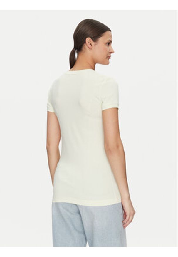 Guess T-Shirt W2YI44 J1314 Żółty Slim Fit. Kolor: żółty. Materiał: bawełna