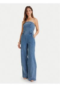 Guess Kombinezon W5BD1F D4LU0 Niebieski Regular Fit. Kolor: niebieski. Materiał: bawełna, jeans #1