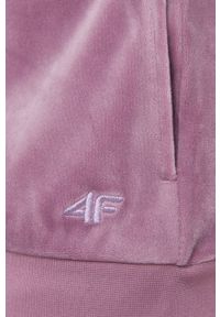 4f - 4F - Bluza. Typ kołnierza: kaptur. Kolor: fioletowy. Materiał: materiał. Wzór: gładki #3