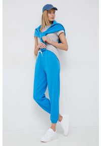 Polo Ralph Lauren bluza damska kolor niebieski gładka. Typ kołnierza: polo. Kolor: niebieski. Wzór: gładki #5