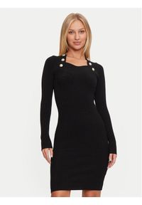 Marciano Guess - Guess Sukienka koktajlowa 4BGK01 5613Z Czarny Bodycon Fit. Kolor: czarny. Materiał: wiskoza. Typ sukienki: bodycon. Styl: wizytowy #1