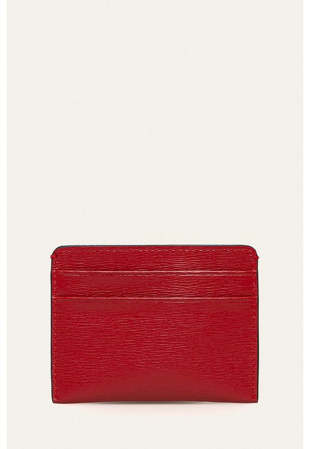DKNY - Dkny - Portfel skórzany. Kolor: czerwony. Materiał: skóra. Wzór: gładki