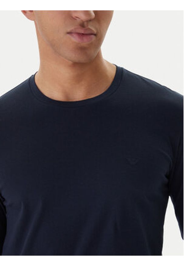 Emporio Armani Underwear Longsleeve EM000382 AF14210 MB433 Granatowy Regular Fit. Kolor: niebieski. Materiał: bawełna. Długość rękawa: długi rękaw