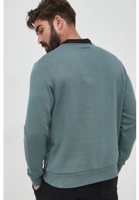 Calvin Klein bluza męska kolor zielony z aplikacją. Okazja: na co dzień. Kolor: zielony. Materiał: włókno. Wzór: aplikacja. Styl: casual #4