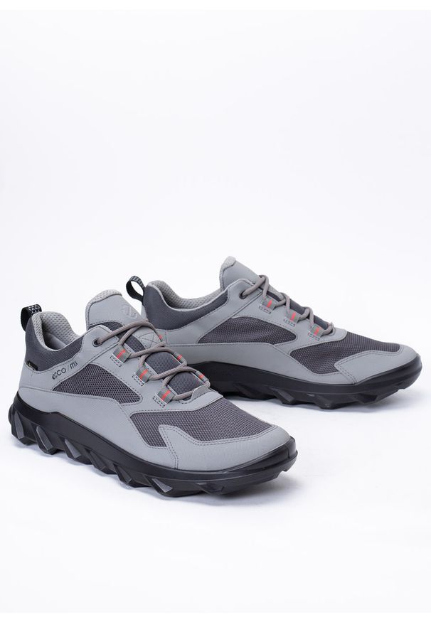 ecco - Buty outdoorowe męskie szare ECCO MX M LOW GTX. Kolor: szary. Materiał: materiał. Technologia: Gore-Tex