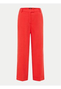 Olsen Spodnie materiałowe 14002165 Czerwony Straight Fit. Kolor: czerwony. Materiał: len #3