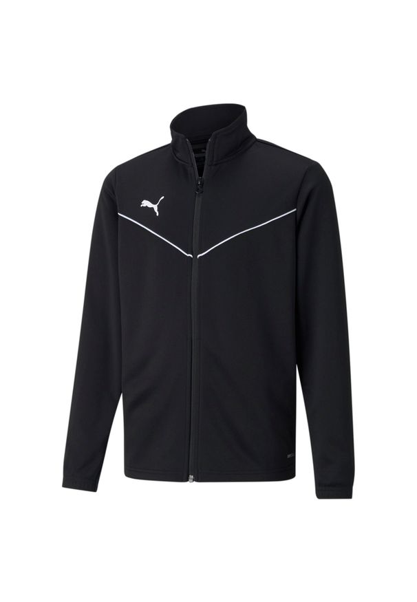 Bluza dla dzieci Puma teamRISE Training Poly Jacket Jr czarna. Kolor: czarny, wielokolorowy, biały. Materiał: poliester. Sport: piłka nożna