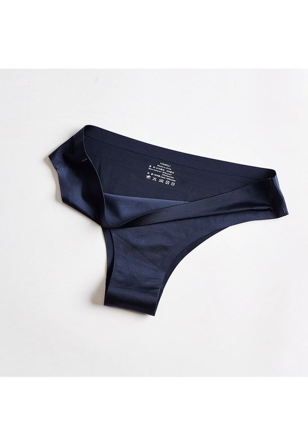 Intica - Figi bezszwowe z delikatnego materiału niewidoczne pod ubraniem Umbra. Kolor: niebieski. Materiał: materiał