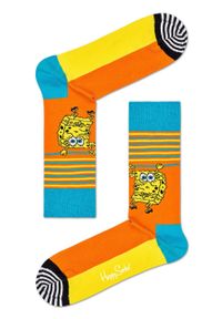 Happy-Socks - Happy Socks - Skarpetki x SpongeBob Let's Work It Out. Kolor: żółty. Materiał: bawełna, materiał, poliamid, elastan #1