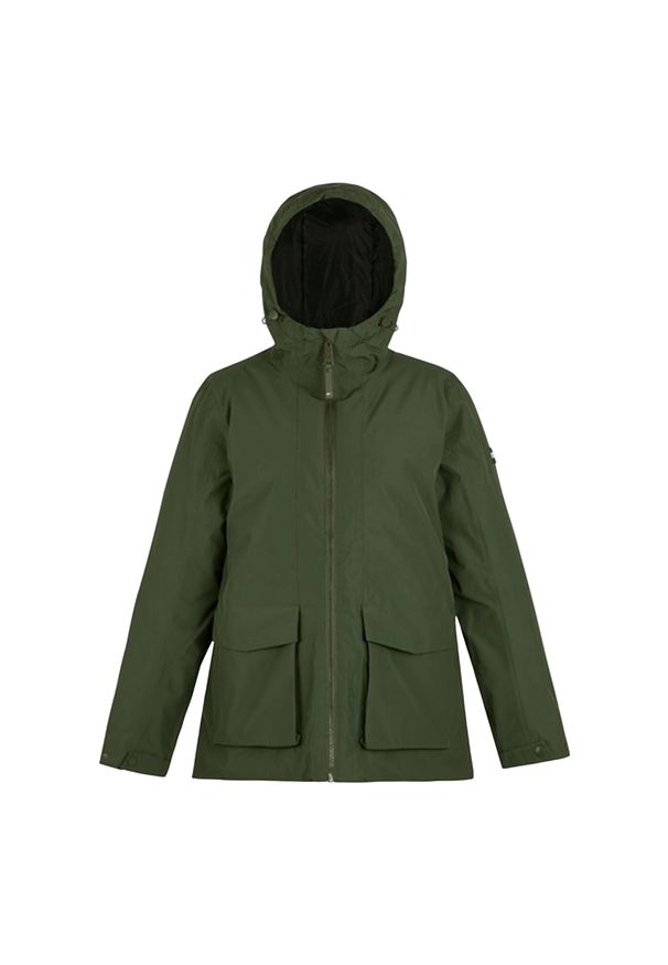 Regatta - Kurtka Wodoodporna Damska Ocieplana Melane. Kolor: zielony, czarny, wielokolorowy. Sport: turystyka piesza