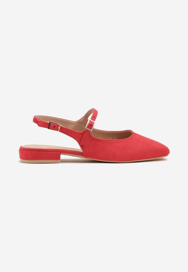 Renee - Czerwone Sandały Slingback Vices z Wkładką ze Skóry Naturalnej Sovritia. Okazja: na co dzień, na spotkanie biznesowe, do pracy. Zapięcie: pasek. Kolor: czerwony. Materiał: skóra. Sezon: lato. Obcas: na płaskiej podeszwie. Styl: biznesowy, klasyczny, elegancki, casual