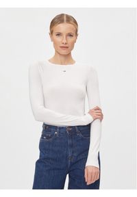 Tommy Jeans Body Essential DW0DW17389 Biały Slim Fit. Kolor: biały. Materiał: bawełna
