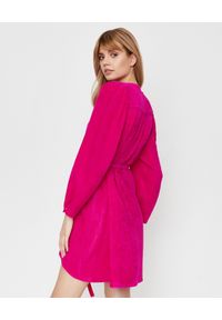 ISABEL MARANT - Różowa sukienka Velen. Kolor: różowy, wielokolorowy, fioletowy. Materiał: sztruks, materiał. Sezon: wiosna. Typ sukienki: asymetryczne. Długość: mini #3