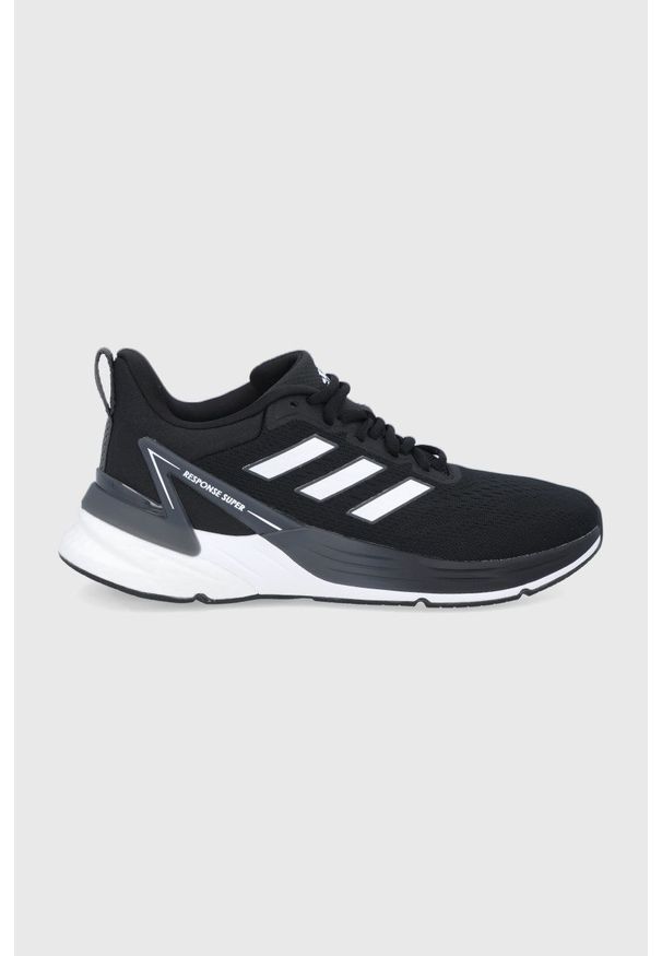 Adidas - adidas Buty kolor czarny. Zapięcie: sznurówki. Kolor: czarny. Materiał: guma. Sport: bieganie