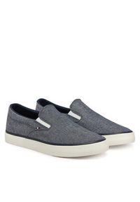 TOMMY HILFIGER - Tommy Hilfiger Tenisówki Th Hi Vulc Low Slip On Ch FM0FM05390 Niebieski. Zapięcie: bez zapięcia. Kolor: niebieski. Materiał: materiał #4