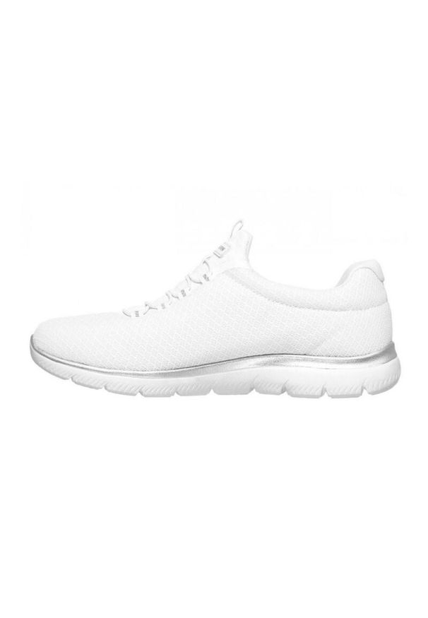 skechers - Buty do chodzenia damskie Skechers Summits. Zapięcie: sznurówki. Kolor: biały. Materiał: materiał, syntetyk. Szerokość cholewki: normalna. Sport: turystyka piesza