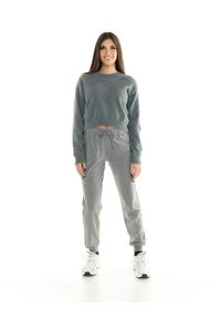 LEONE 1947 APPAREL - Krótki sweterek damski Leone Leisure. Kolor: szary. Materiał: tkanina. Długość: krótkie