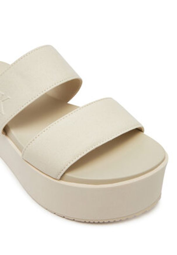 Calvin Klein Jeans Klapki Flatform Sandal Webbing In YW0YW01789 Écru. Materiał: materiał