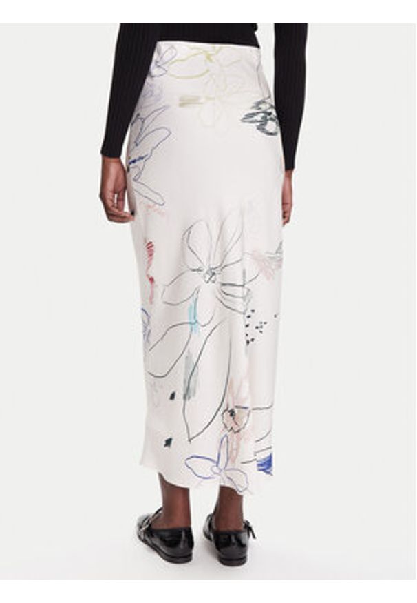 Desigual Spódnica maxi Paul 25WWFW07 Biały Regular Fit. Kolor: biały. Materiał: wiskoza