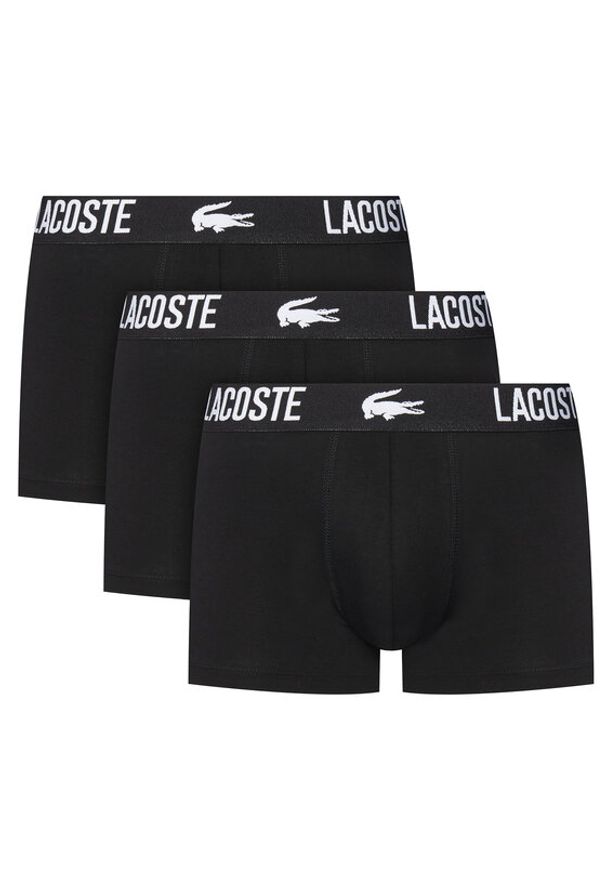 Lacoste Komplet 3 par bokserek 5H2393 Czarny. Kolor: czarny. Materiał: bawełna