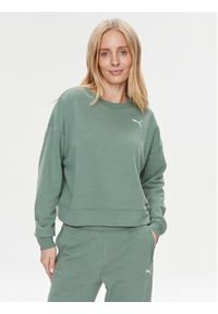 Puma Dres Loungewear 676089 Zielony Relaxed Fit. Kolor: zielony. Materiał: bawełna, dresówka #4