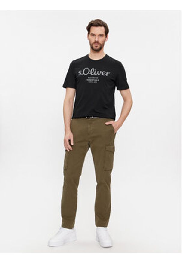 s.Oliver T-Shirt 2139909 Szary Regular Fit. Kolor: szary. Materiał: bawełna