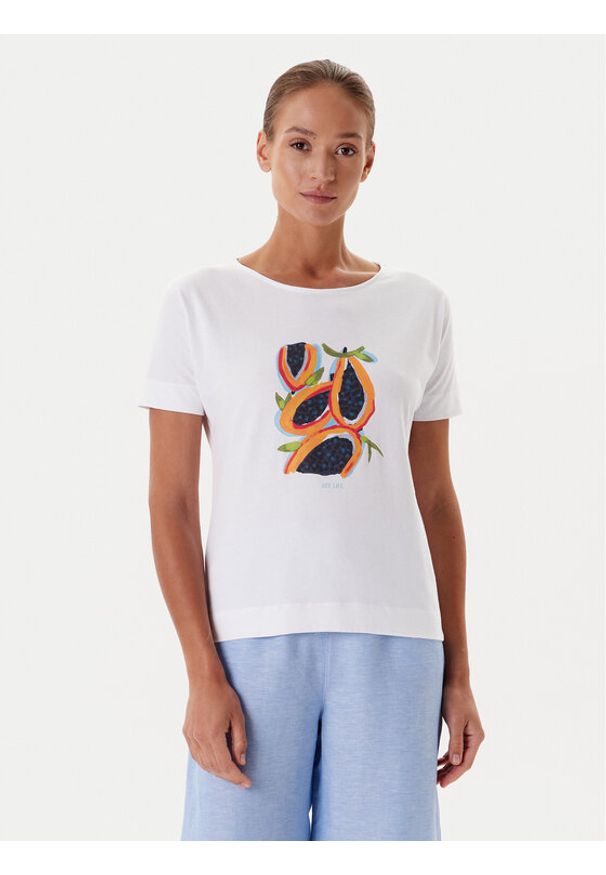 Tatuum T-Shirt Lali 2 T2511.111 Biały Regular Fit. Kolor: biały. Materiał: bawełna