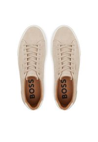 BOSS Sneakersy Aiden 50536521 Beżowy. Kolor: beżowy. Materiał: zamsz, skóra #5