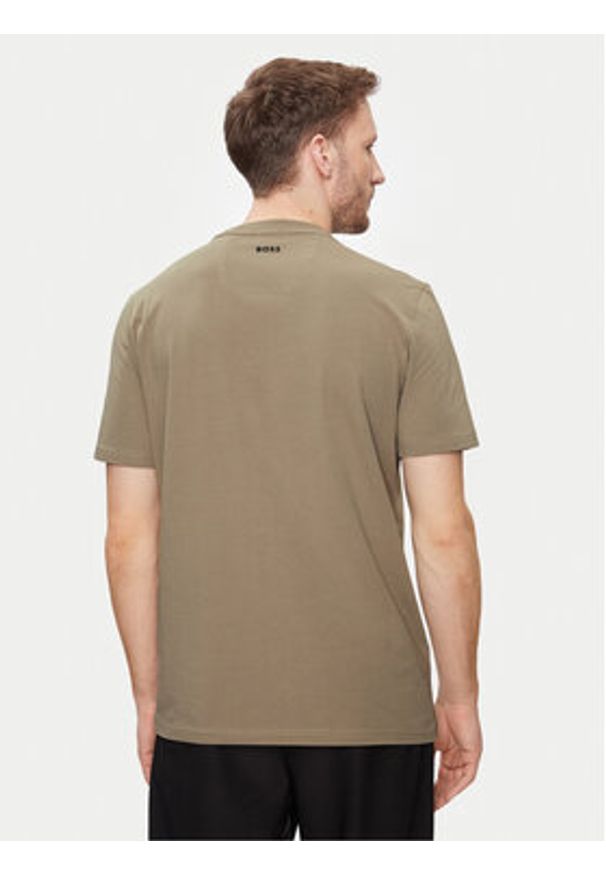 BOSS - Boss T-Shirt 50513010 Beżowy Regular Fit. Kolor: beżowy. Materiał: bawełna