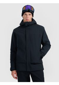 4f - 4F Kurtka narciarska membrana 8000 męska - czarna S. Kolor: czarny. Materiał: poliester, materiał. Sezon: zima #1